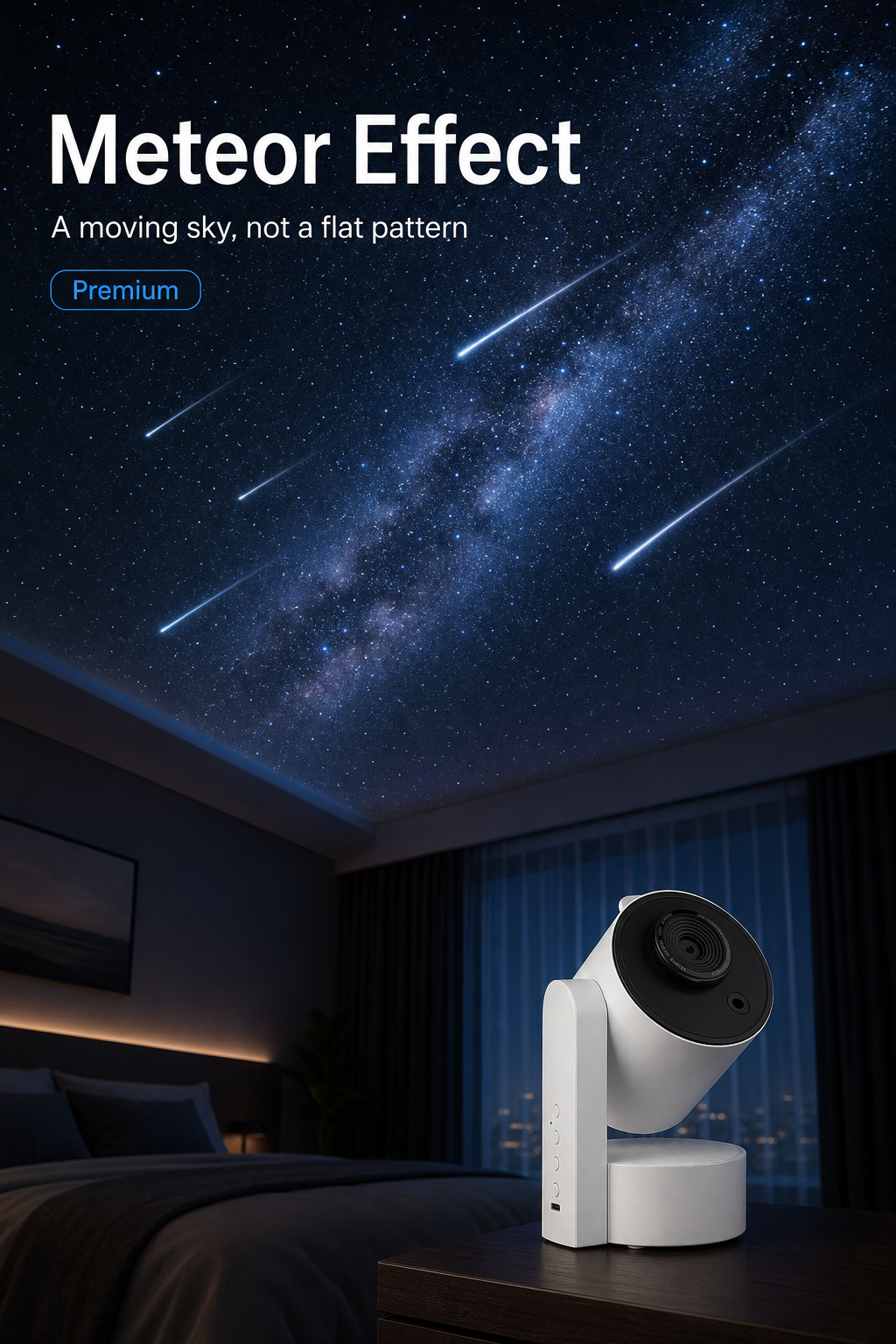 Premium projector meteor effect