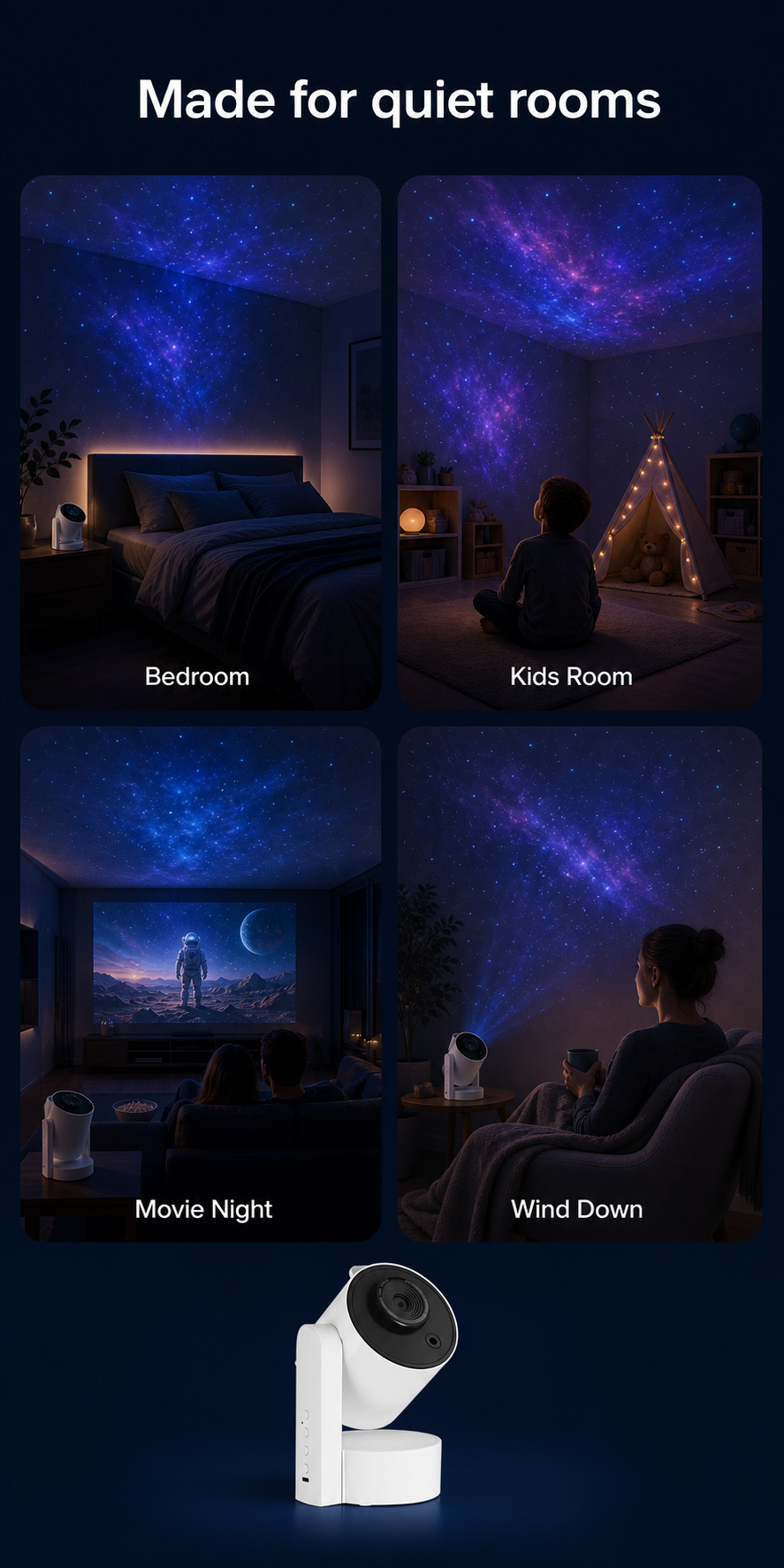 Galaxy projector room ideas