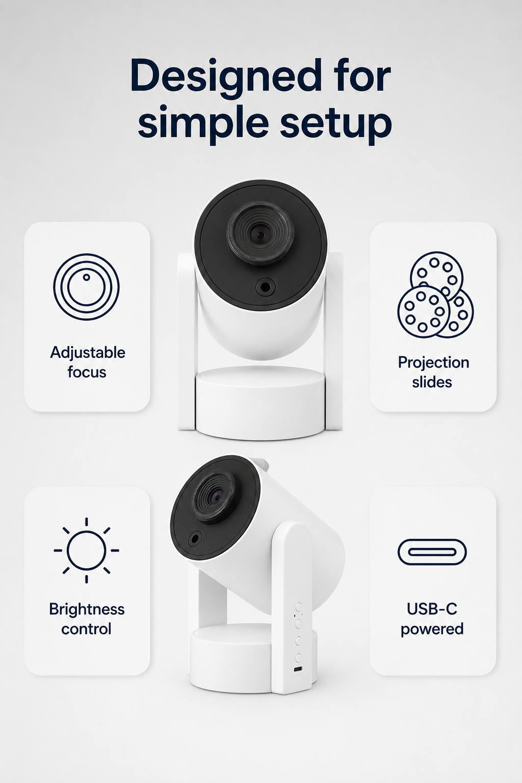 Galaxy projector setup and dimensions
